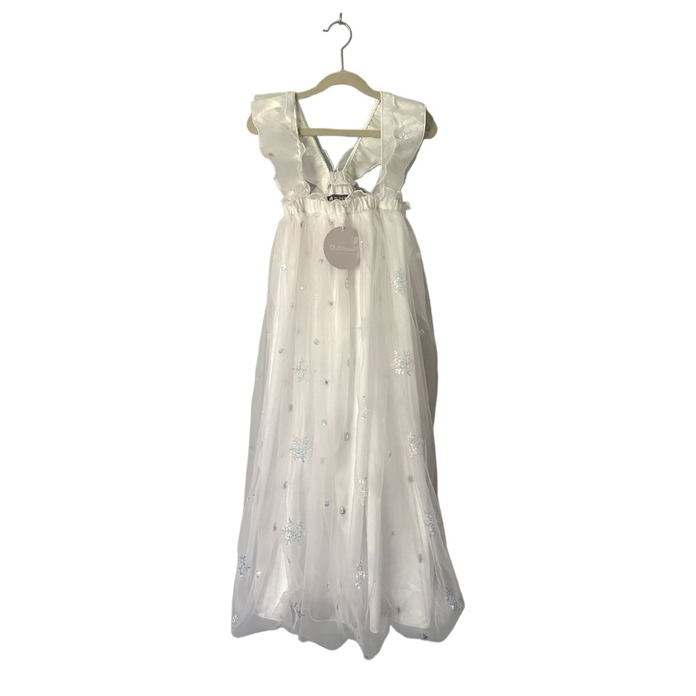 Ele Story Sequin Snowflake Maxi Dress | 8-9Y